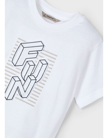 Shirt embossed "fun"