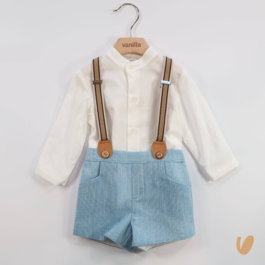 Camicia bretelle e short Completo e Pagliaccetto