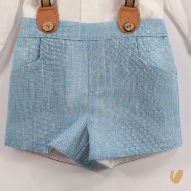 Camicia bretelle e short Completo e Pagliaccetto