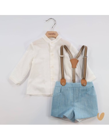 Camicia bretelle e short Completo e Pagliaccetto