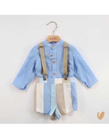 Camicia short e bretelle Completo e Pagliaccetto