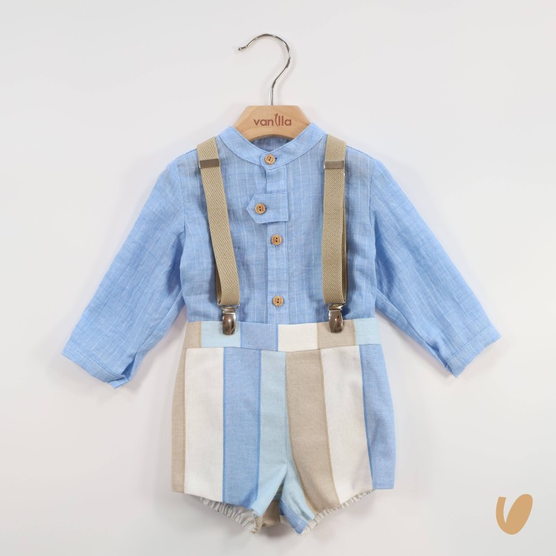 Camicia short e bretelle Completo e Pagliaccetto