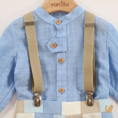 Camicia short e bretelle Completo e Pagliaccetto