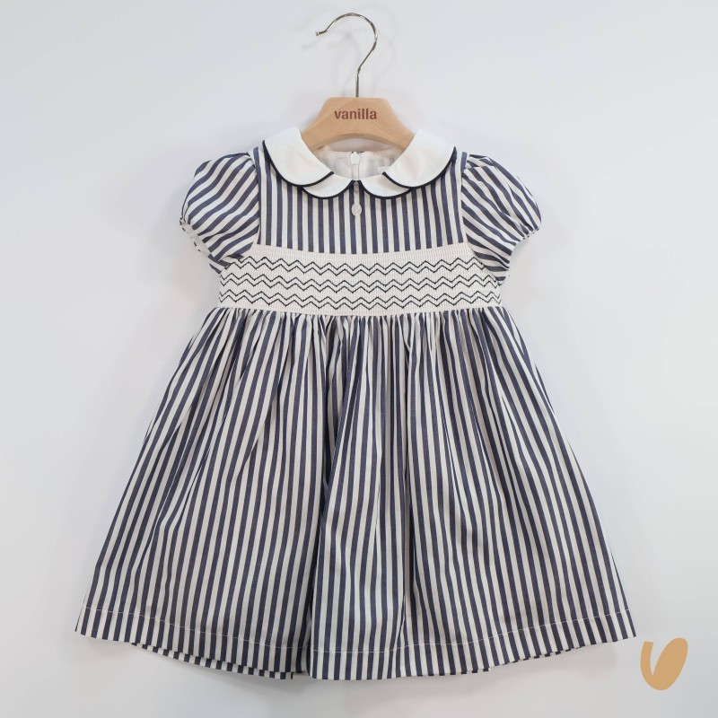 Abito righe marinaretto Bimba 2/8 anni