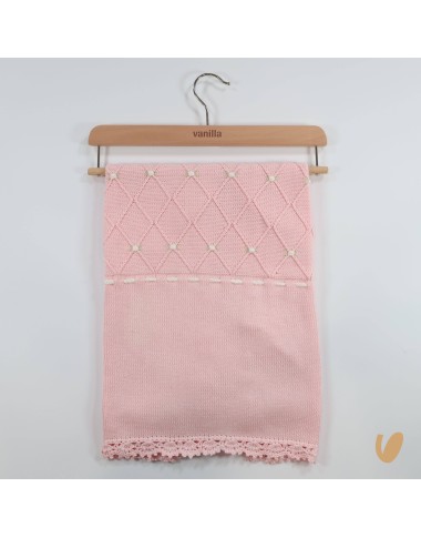 Coperta in filo ricamata roselline Coperta e Lenzuola