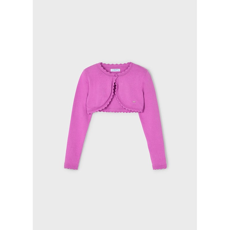 Cardigan corto smerlato Bimba 2/8 anni