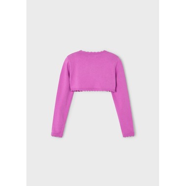 Cardigan corto smerlato Bimba 2/8 anni