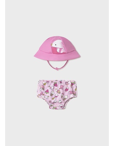 Completo Costume slip e Cappello Neonata