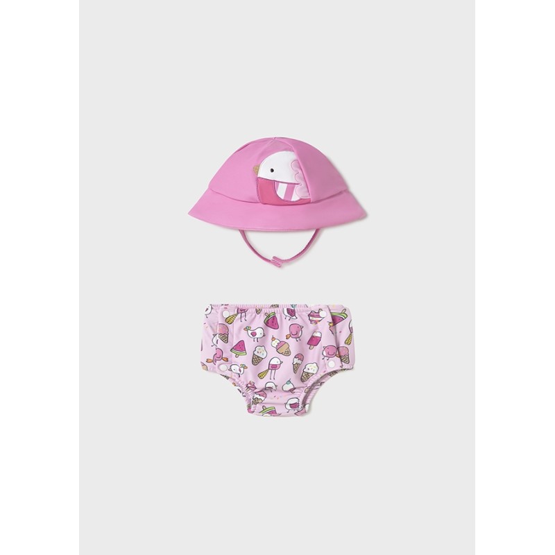 Completo Costume slip e Cappello Neonata
