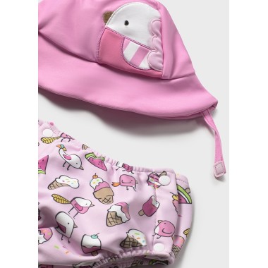 Completo Costume slip e Cappello Neonata