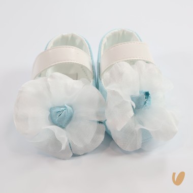 Scarpine in tessuto con fiore Scarpe
