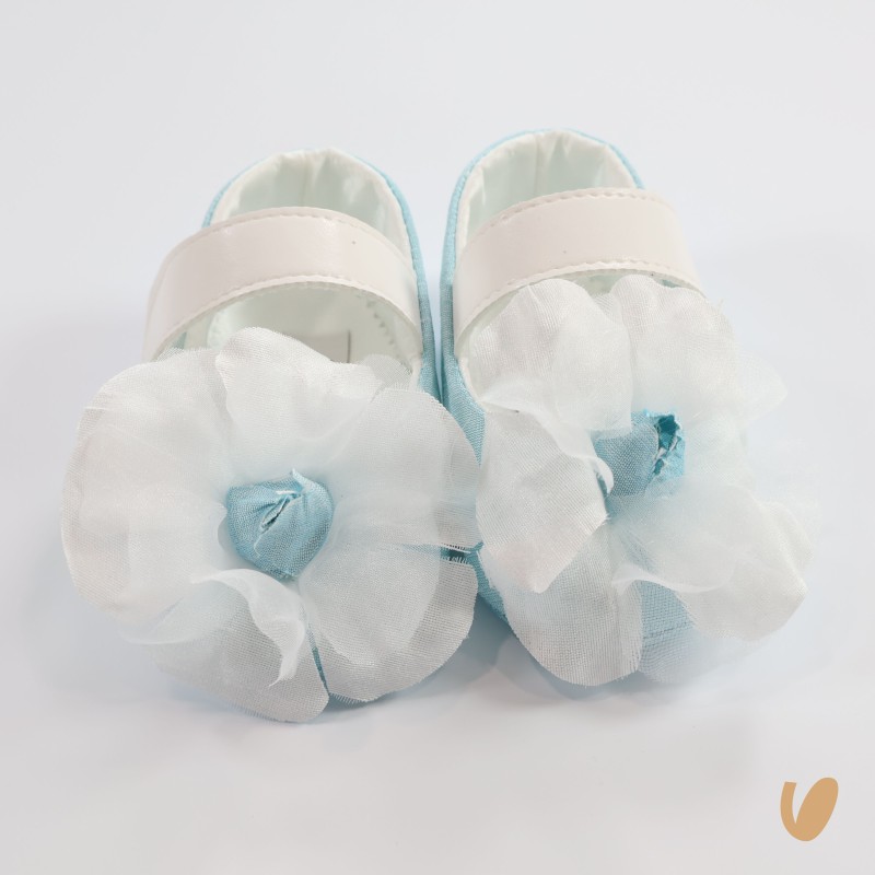 Scarpine in tessuto con fiore Scarpe