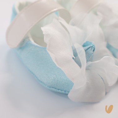 Scarpine in tessuto con fiore Scarpe