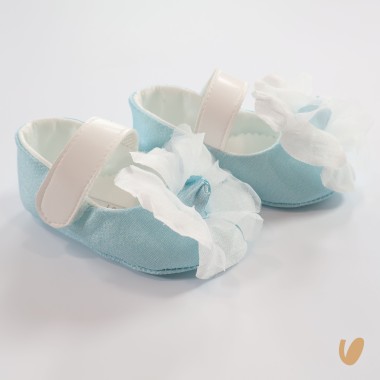 Scarpine in tessuto con fiore Scarpe