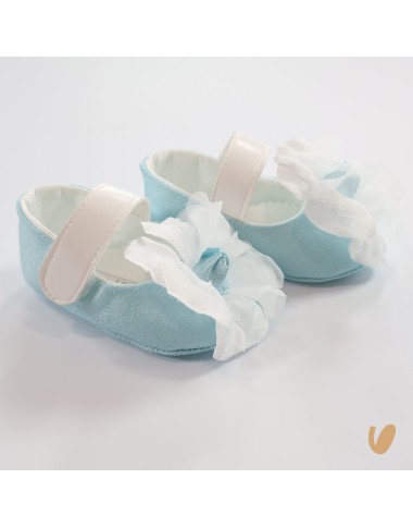 Scarpine in tessuto con fiore Scarpe