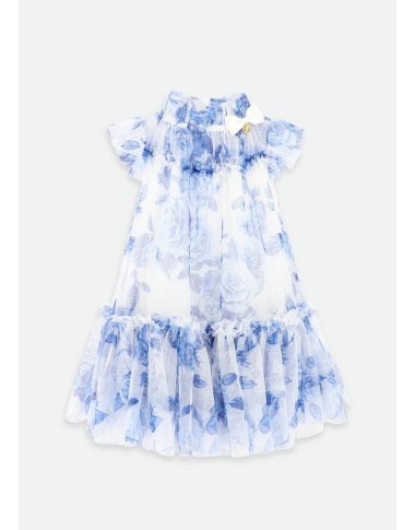 Dress in tulle flowers