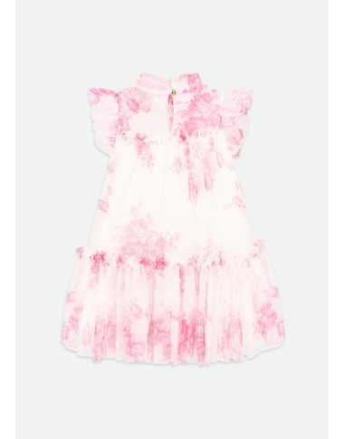 Dress in tulle flowers