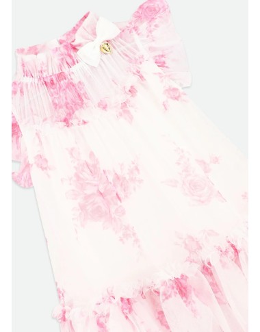 Dress in tulle flowers