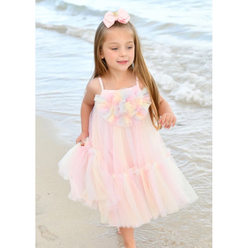 Abito in tulle arcobaleno Abito e Tuta