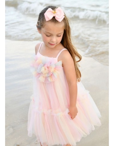 Dress in tulle rainbow
