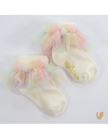 Short socks tulle rainbow