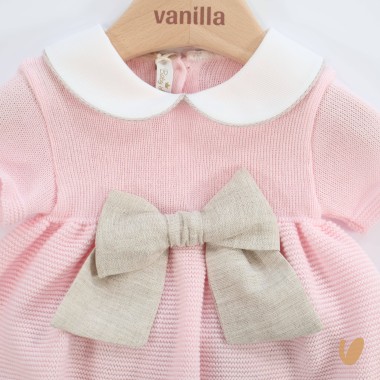 Completo fiocco filo e lino Set Nascita e Uscita Clinica