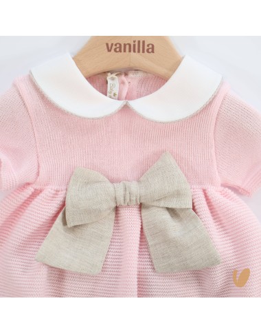 Completo fiocco filo e lino Set Nascita e Uscita Clinica