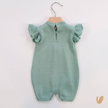 Pagliaccetto in filo roselline Set Nascita e Uscita Clinica