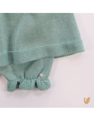 Completo in filo roselline Set Nascita e Uscita Clinica