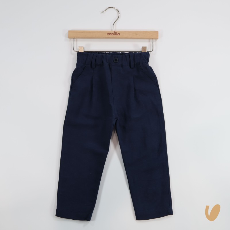 Pantalone morbido in lino Bimbo 2/8 anni