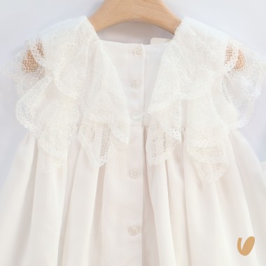 Abito lungo con cuffia Battesimo