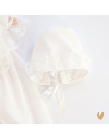 Abito lungo con cuffia Battesimo
