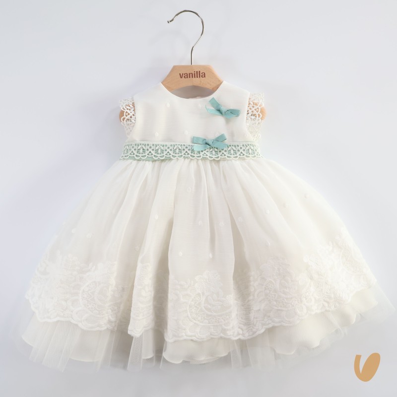 Abito elegante plumetis Battesimo