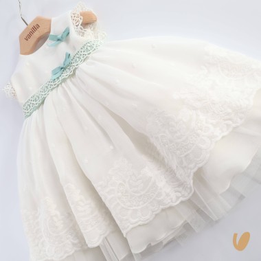 Abito elegante plumetis Battesimo
