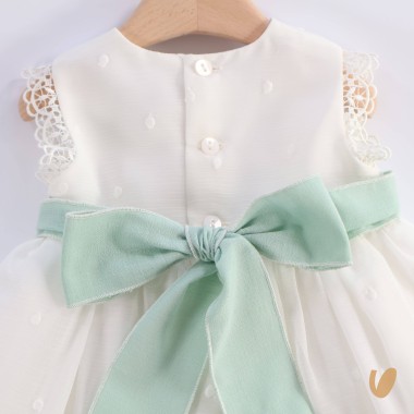 Abito elegante plumetis Battesimo