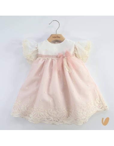 Abito elegante macramè Battesimo