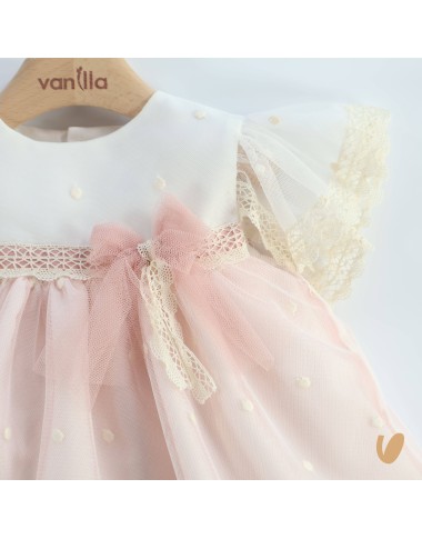 Abito elegante macramè Battesimo