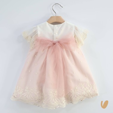 Abito elegante macramè Battesimo