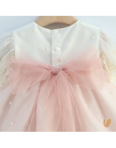 Abito elegante macramè Battesimo