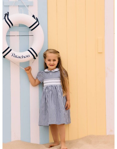 Abito righe marinaretto Bimba 2/8 anni