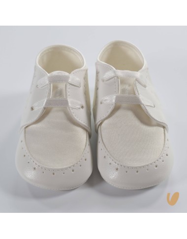 Satin and leather shoes