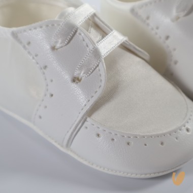 Scarpette in raso e pelle Culla LUI 15/20