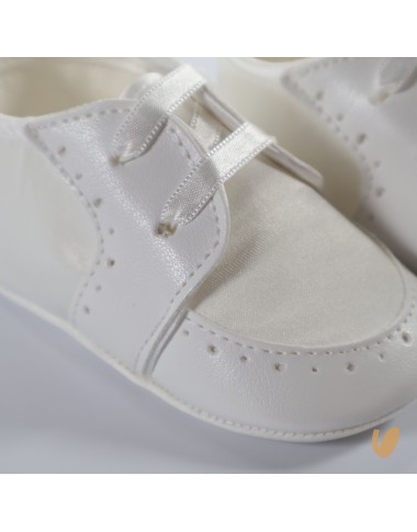 Satin and leather shoes