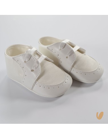 Satin and leather shoes