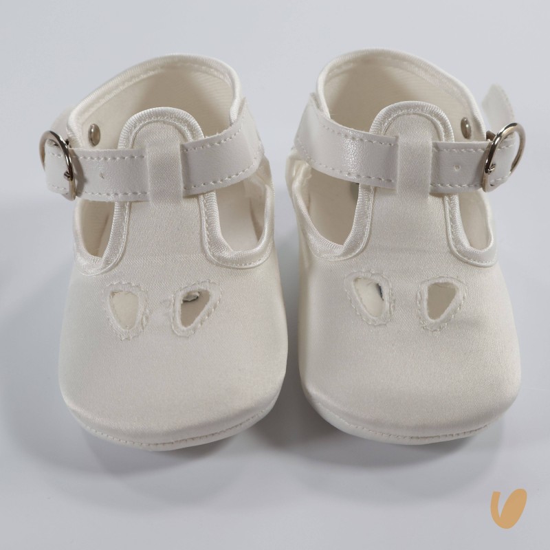 Scarpette occhielli raso Culla LUI 15/20