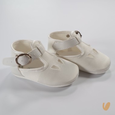 Scarpette occhielli raso Culla LUI 15/20