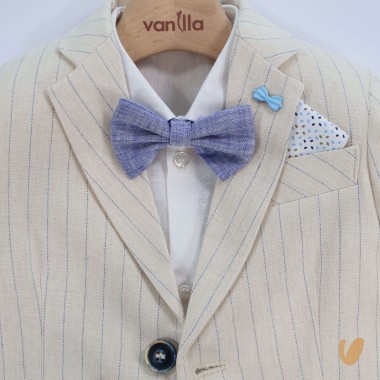 Completo gessato in lino Paggetto