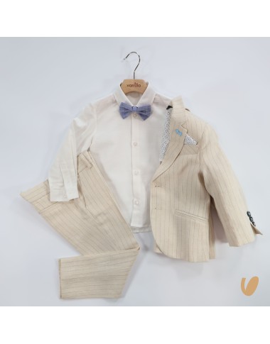 Completo gessato in lino Paggetto