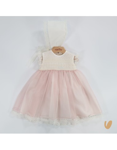 Abito e cuffietta elegante Battesimo