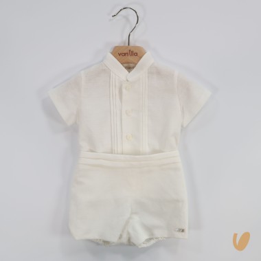 Completo elegante in lino Battesimo